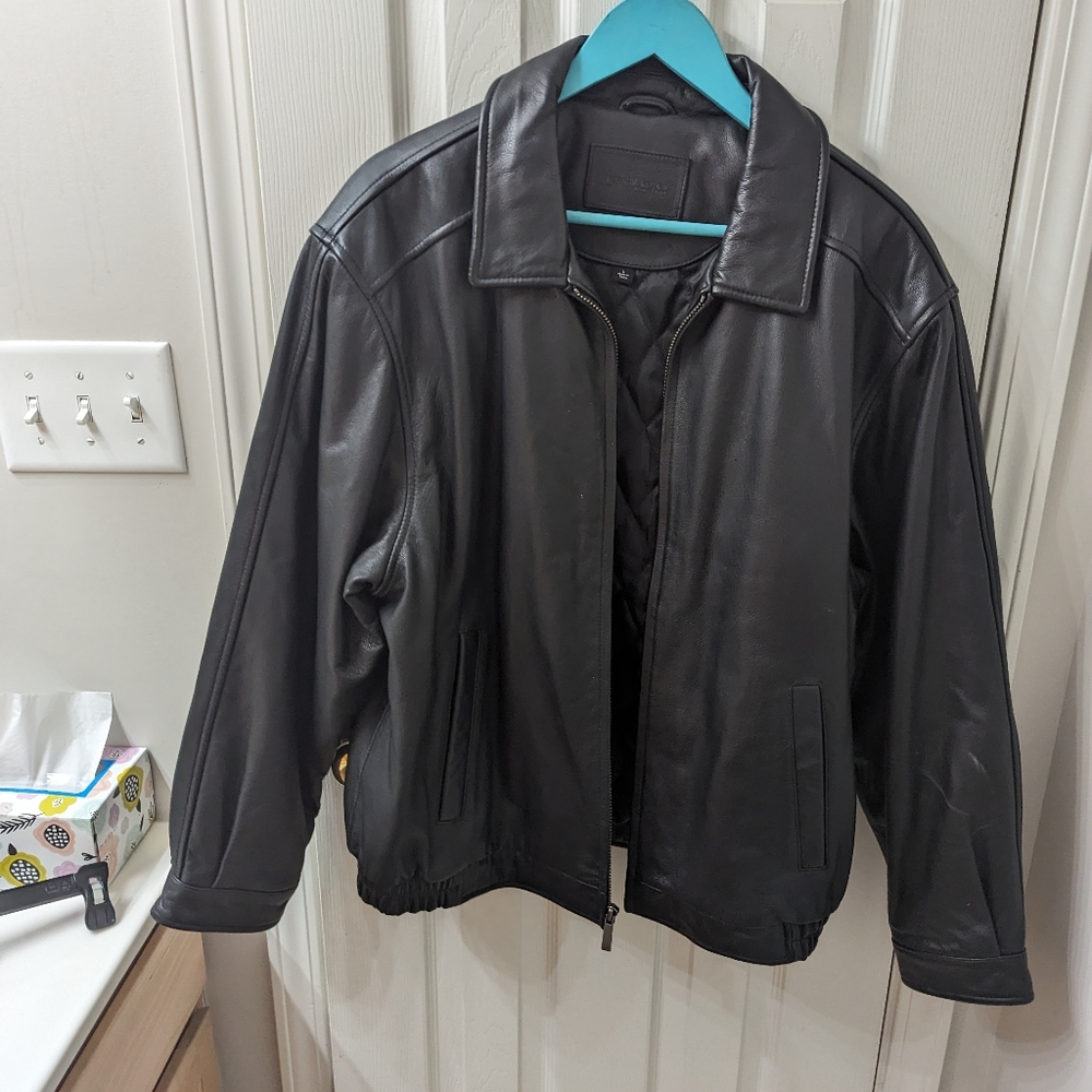 Croft and Barrow men's leather jacket Large